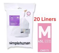 simplehuman Bin Liners, Size M, Three Packs of 20