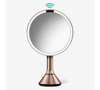 Simplehuman Sensor Magnifying Mirror with Brightness Stainless Steel Rose Gold