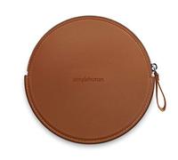 simplehuman ST9001 Sensor Mirror Compact Zip Case, Brown Vegan Leather