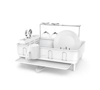 Simplehuman Steel Frame Dish Rack Dish Drainer, White Steel