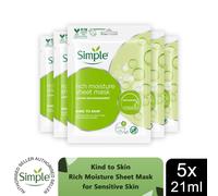 SimpleKind to Skin Rich Moisture Sheet Mask - Pack of 5