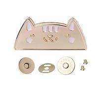 SimpleLife Magnetic Bag Clasps,Cute Cat Magnetic Clasp Fastener Snap Button for Purses, Bags, and Crafts