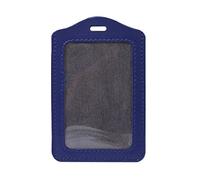 SimpleLife Soft Leather ID Badge Holder Wallet Card Pockets Safety ID Window Business Work Card Holde Vertical Type