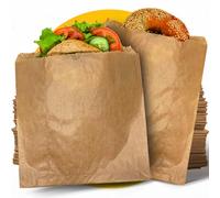 Simplelifeco UK 200 Light, Reinforced Paper Sandwich Bags (7 x 9”) | Brown Paper Food Bags for Lunch, Brunch & On The Go Snacks