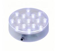 Simplelight 4 Inch Round LED Light Base- Perfect for Glass Art, Ideal Led Display for Vases, Centerpieces (4inch LED Vase Base Light, White)