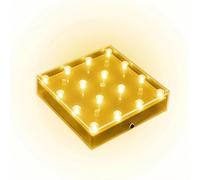 Simplelight 5 Inch Square LED Light Base - Perfect for Glass Art, Ideal Led Display for Vases, Centerpieces (5inch Square LED Vase Base Light, Soft White)