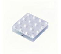 Simplelight 5 Inch Square LED Light Base - Perfect for Glass Art, Ideal Led Display for Vases, Centerpieces (5inch Square LED Vase Base Light, White)
