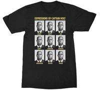 Simpler Brooklyn Nine-Nine The Expressions of Captain Holt Men's T-Shirt Black