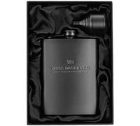 Simpler Life Matte Black Flask + Funnel + Canvas Pouch Gift Set, 8 oz. Engraved Well Deserved. Classy Packaging. Stainless Steel Hip Flask for Liquor. by Well-Deserved