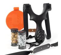 SimpleShot Scout LT2 Slingshot Bundle with Target, Steel & Clay Ammo, and 2 Band Sets, Integrated Clip Band Attachment, Fiber Optic Sights, Modular Handle Scales, Beginner to Pro (Black)
