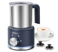 SIMPLETASTE Milk Frother, 4-in-1 Electric Milk Steamer,500ml Automatic Warm and Cold Foam Maker and Milk Warmer for Latte, Cappuccinos, Macchiato