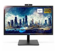SIMPLETEK - 1080p 22" Touch Monitor | Integrated Webcam, Microphone and Speaker | Full HD Touchscreen | HDMI VGA