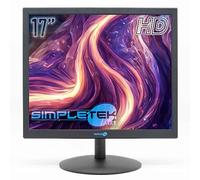 SIMPLETEK - 17 Inch Monitor | HD Resolution 4:3 Format HDMI VGA Display Integrated Speaker, Ideal for DVR Speakers Security Systems