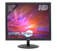 SIMPLETEK - 19 Inch Computer Monitor Screen | HD Resolution 4:3 Format HDMI VGA Display Integrated Speaker, Ideal for DVR Security Systems