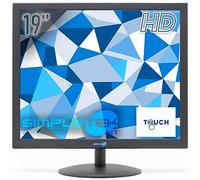 SIMPLETEK - 19" Touch Monitor | HD Resolution 4:3 Format - Touchscreen HDMI VGA Speaker integrated, ideal for DVR Speakers Compatible with Windows/macOS
