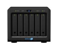 SIMPLETEK - 6-Bay Desktop Mini NAS for 2.5" Drive - Ultra-compact - 2GB DDR3L RAM (Max 6GB) - Dual Gigabit LAN Network - Advanced File System