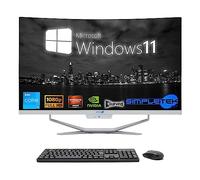 SIMPLETEK All in One 27" Curved Computer | Intel i3 10 Gen Processor | RX550 4GB Video Card | Windows 11 | 32GB RAM 2TB SSD | Ideal for Work, Graphics