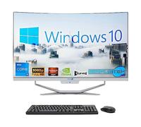 SIMPLETEK All in One 27" Curved Computer | Intel i5 10th Gen Processor | GT710 1GB Video Card | Windows 10 | 8GB RAM 120GB SSD | Ideal for Graphics, Gaming, Work