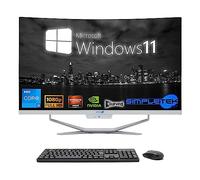 SIMPLETEK All in One 27" Curved Computer | Intel i5 10th Gen Processor | GT710 1GB Video Card | Windows 11 | 8GB RAM 120GB SSD | Ideal for Graphics, Gaming, Work