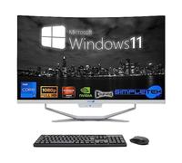 SIMPLETEK All in One 27" Curved Computer | Intel i7 10th Gen Processor | GT710 1GB Video Card | Windows 11 | 8GB RAM 120GB SSD | Ideal for Graphics, Gaming, Work