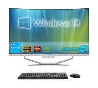SIMPLETEK - All in One 27" Curved Windows 10 PC | 12°Gen Core i3 Processor with GTX1650 4GB Video Card | 32GB RAM DDR4 SSD 2TB