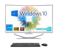 SIMPLETEK - All in One 27" Curved Windows 10 PC | 12th Gen Core i5 Processor with RX550 4GB Video Card | 16GB RAM DDR4 SSD 960GB