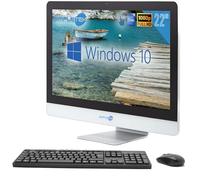 SIMPLETEK All-in-One AiO Touchscreen 22" Full HD Core i5 2500T 2.3GHz Windows 10 Pro | 16GB RAM SSD 4TB | webcam touch screen internal speakers + wireless mouse and keyboard | business computer