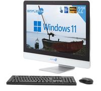 SIMPLETEK - All in One Computer with 22" Full HD Touch Screen, Core i7 2.8GHz, 16GB RAM, Dual SSD, Windows 11 Pro, Webcam, Built-in Speaker, Wireless Mouse and Keyboard