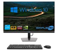 SIMPLETEK - All in One i3 10th Gen AiO 2K 27" Windows 10 Pro 16GB RAM SSD 240GB GPU RX550 4GB WiFi6 + BT 5.2 + Webcam | Ideal for Editing/Gaming