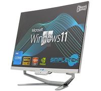 SIMPLETEK - All in One i7 10th Gen AiO 24" Windows 11 Pro 16GB RAM SSD 960GB with GPU GTX1650 4GB WiFi6 + BT 5.2 + Webcam | Ideal for Editing/Gaming