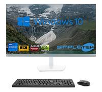 SIMPLETEK - All in One i7 10th Gen AiO 27" 2K Windows 10 Pro 16GB RAM SSD 240GB with RX550 GPU 4GB WiFi6 + BT 5.2 + Webcam | Ideal for Editing/Gaming