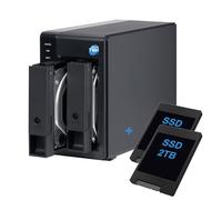 SIMPLETEK - External USB-C 3.2 DAS with 2 SATA 3.5″/2.5″ bay, 4TB HDD (2x2TB) Preinstalled, HDD/SSD compatible - Black