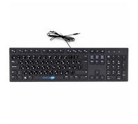 SIMPLETEK - KB216 Wired USB Keyboard | Stickers Russian Layout RU QWERTY | Compatible with Desktop PC | Colour Black