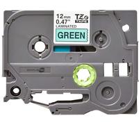 SIMPLETEK - Label Tape Compatible with Brother P-Touch 12mmx8m | TZe-131 TZe-231 TZe-431 TZe-531 TZe-631 TZe-731 | Black on Green