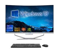 SIMPLETEK - PC All in One 27" Curved Windows 10 | 12th Gen Core i9 Processor | 8GB RAM DDR4 SSD 120GB