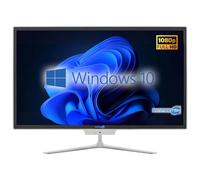 SIMPLETEK PC All in One Core i5 up to 3.20 GHz 16 GB RAM SSD 240 GB + 2 TB Windows 10 Pro | 24 Inch FHD Display Integrated Webcam WiFi BT LAN HDMI | Desktop Computer Home Office School Work