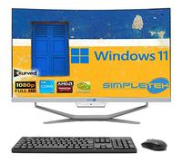 SIMPLETEK - PC All in One Curved Display 24" Core i3 Video Card RX550 4GB Windows 11 | 16GB RAM SSD 960GB | Work, Gaming