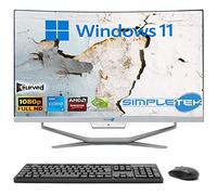 SIMPLETEK - PC All in One Curved Display 24" Core i5 Windows 11 | 8GB RAM SSD 240GB | Work, Entertainment