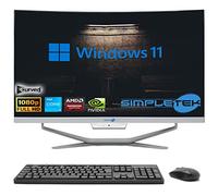 SIMPLETEK - PC All in One Display 24" Curved Core i3 Windows 11 | 8GB RAM SSD 240GB | Work, Entertainment