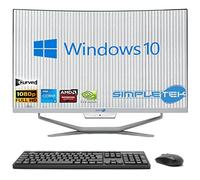 SIMPLETEK - PC All in One Display 24" Curved Core i5 Windows 10 | 8GB RAM SSD 120GB | Work, Entertainment