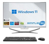 SIMPLETEK - PC All in One Display 24" Curved Core i5 Windows 11 | 8GB RAM SSD 120GB | Work, Entertainment