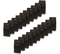 SIMPLETEK - Set of 20 x Black Double Gift Box for 750 ml Bottle | Smooth Cardboard with Window & Handle | Wine / Oil Holder (20 Pieces)