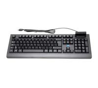 SIMPLETEK - USB keyboard with integrated CNS Smart Card Reader - QWERTY Arabic SA layout stickers Pre-applied - for health card