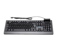 SIMPLETEK - USB keyboard with integrated CNS Smart Card Reader - QWERTY layout stickers UK English Preapplied - for health card