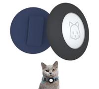 SimpleThings Air-tag Cat Collar Holder, Pet Silicone Protective Case for Air-tag, 2Pack Waterproof Case Cover for Apple Air-tag Cat Dog Pet Collar Within 3/8 inch