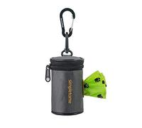 simpletome Dog Waste Bag Dispenser for Leash Belt Waterproof 1680D Oxford YKK Zipper (Grey)