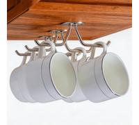 simpletome Mug Hooks Under Cabinet Coffee Cup Organizer Ceiling Storage Hanger for Office Cafe Bar Kitchen Utensils (3Pack, SUS304 Stainless Steel)