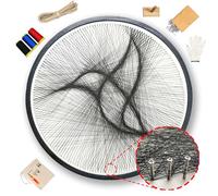 SimpleVibesXinPuwei String Art DIY Nautical Wall Art Unique Handmade Gift, String Art Kits for Adults, Crafts for Adults, Crafts for Women kit, Framed Canvas DIY Wall Decor (Humming Bird)