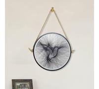 SimpleVibesXinPuwei String Art Kits for Adults, Crafts for Adults, Crafts for Women kit, Framed Canvas DIY Wall Decor, Gift Wall Art Decoration, Black, Red and Blue. (Humming Bird)