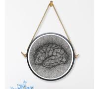 SimpleVibesXinPuwei String Art Kits for Adults, Crafts for Adults, Crafts for Women kit, Framed Canvas DIY Wall Decor, Gift Wall Art Decoration, Black, Red and Blue. (Anatomical Brain)